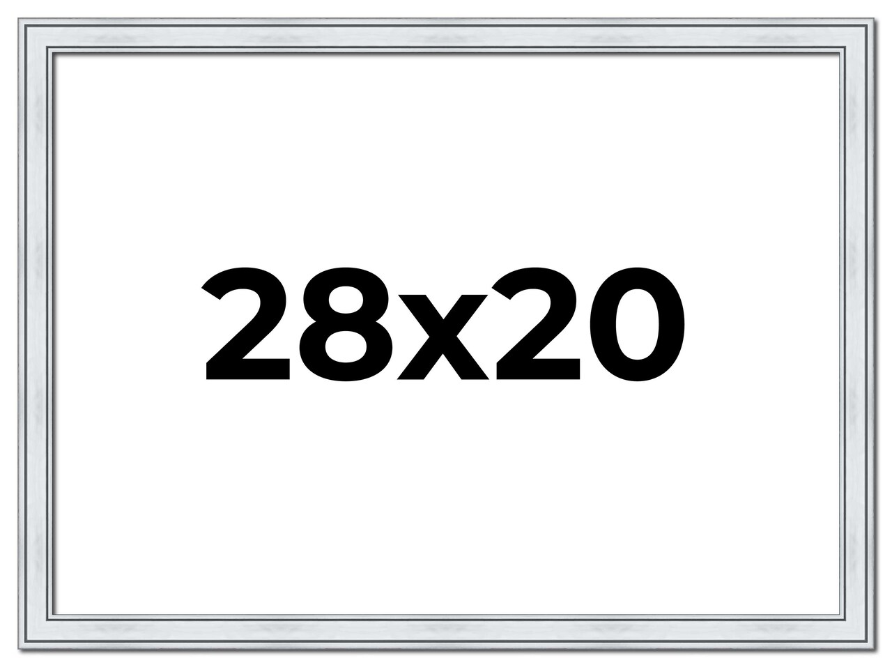 20x28 Classic Picture Frame with UV-Resistant Acrylic & Acid Free Backing, Available in 4 Finishes - Black, Brown, Gold, and Silver